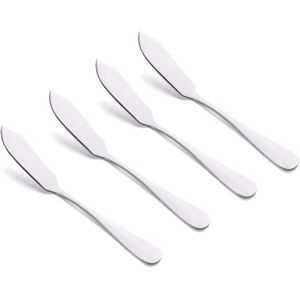 Oayew-Lot De 4 Couteaux &Agrave; Fromage En Acier Inoxydable - Couteau &Agrave; Beurre - Petit Sandwich, Condiment, Confiture, Pain, Cr&egrave;me - Couteau &Agrave; Canap&eacute;, Spatule - 15 Cm - Neuf