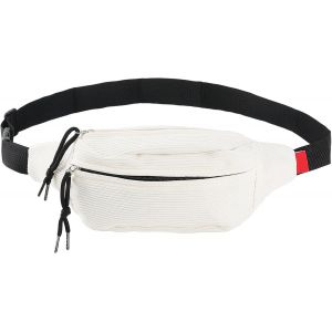 KALANKA-Sac banane en velours côtelé pour femme - Avec bandoulière réglable - Tendance - Pour les loisirs et le sport - Vert, 4 - Neuf