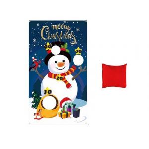 Jeu De No&euml;l Bonhomme De Neige Avec Sacs &Agrave; Lancer Pour S'amuser En Int&eacute;rieur Et En Ext&eacute;rieur - Neuf