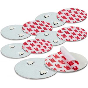 Jgd-Pastilles Adh&eacute;sives Pour D&eacute;tecteurs De Fum&eacute;e, Adh&eacute;sif Autocollant 3m Avec Support Magn&eacute;tique Pour D&eacute;tecteurs D'incendie, Fixation Facile, &Oslash; 70mm, Montage Rapide, Sans Per&ccedil;age, Ni Vis, Pack X5 - Neuf