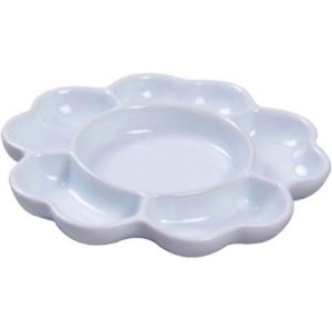 Palette En Porcelaine Bol &Agrave; M&eacute;langer En C&eacute;ramique Palette De Peinture De Fleur Peinture &Agrave; L'aquarelle Plateau De Palette De M&eacute;lange - Neuf