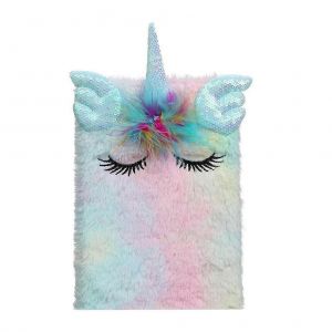 Carnet en peluche Sequins Journal intime mignon en peluche Journal pour fille - Neuf