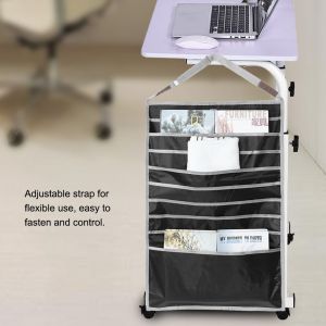 Hjlian Sac De Rangement Reglable A Suspendre Pour Bureau, Papeterie, Livres, Organiseur De Poche (Noir) - Neuf