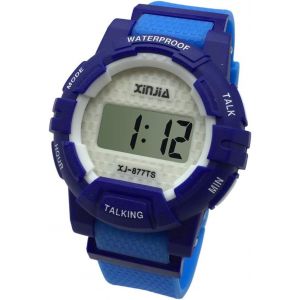 Eryi-Bleu Montre Parlante En Espagnol Pour Les Aveugles, Les Enfants, Et Les Aînés, Sports Électroniques Parler Montres Gatget Cadeau 8-877ts(Blu-2), Bleu, Bande - Neuf