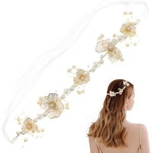 Kal-Serre Tete Femme Vigne Pour Cheveux De Mariage Pour Femmes Accessoires De Mariée Avec Fleurs Bandeau De Promo Pour Mariée Et Demoiselle D'honneur X04906 - Neuf