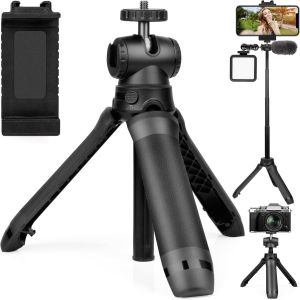 CAI-Mini Trépied Pour Téléphone Caméras Extensible Trépied Selfie Stick Avec Support Pour Téléphone Avec Vis 1/4'',Cold Shoe Mount,Trou Fileté 1/4 Compatible Avec Iphone/Dlsr/Smartphone/Gopro - Neuf