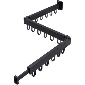 Étendoir à linge pliable noir - Neuf