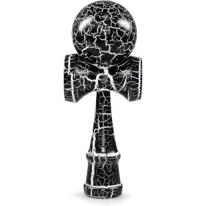 MDY-Kendama, Jouet Traditionnel Japonais, Bois d'hêtre, Couleur: Noir et Blanc - Neuf