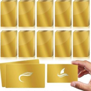 100pcs Gravure Sur M&eacute;tal Blanc Couleur Feuilles D'aluminium Gravure Laser Cartes De Visite Gravure Polyvalente Bricolage Cadeau B - Neuf
