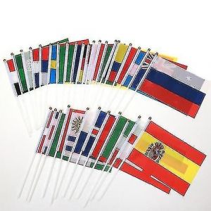 Drapeau de b&acirc;ton de la Coupe du monde de football,petit Mini 32 pays drapeaux Z-yu - Neuf