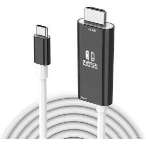 Switch Dock HDMI Adapter Cable 4k Video Output 100W PD Fast Charge for Switch/OLED Portable Switch Docking Station 2M Cable for Switch/OLED,Steam Deck,Smartphones,PC - Neuf