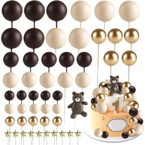 SJZG-Lot De 51 D&eacute;corations De G&acirc;teau En Forme D'Ours En Peluche Pour F&ecirc;te Pr&eacute;natale, F&ecirc;te Pr&eacute;natale, R&eacute;v&eacute;lation Du Sexe, Bapt&ecirc;me, 1Er Anniversaire D'Enfant Gar&ccedil;on Fille - Neuf