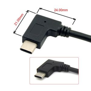 TIANYI-CY réversible USB 3.1 type C USB-C coudé vers coudé à 90 ° A mâle câble de données pour MacBook et tablette et téléphone portable 30 cm - Neuf