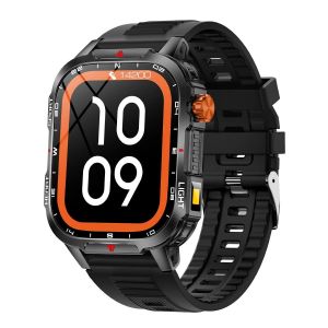 Kpep V35 Hommes Montre Intelligente 1000Mah Grande Batterie Lampe De Poche Led Boussole Int&eacute;gr&eacute;e Plus De 100 Modes Sportifs R&eacute;ponse/Cadran T&eacute;l&eacute;phone Smartwatch.Black. - Neuf