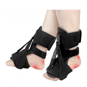 La Fasciite Plantaire Nuit Attelle Pack De 2 | R&eacute;glable Support De Pieds Pour Tendinite D'achille Et Au Pied De Drop | Noir, Pour Hommes Et Femmes - Neuf