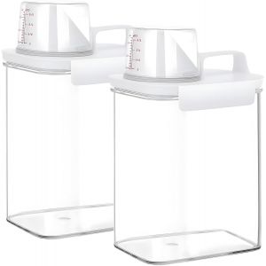 1800 Ml Bo&icirc;te De Lessive,Multi-Usages Distributeur,Lessive Distributeur,Bo&icirc;te De Conservation De C&eacute;r&eacute;ales,Distributeur De Poudre &Agrave; Lessive,Distributeur De Nourriture S&egrave;che,Pour La Cuisine Domestique - Neuf