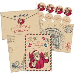 CHECARZHN--NO1-12 Pcs Carte De Voeux De Noël Vintage Vierges Avec Enveloppes - Idéal Pour Les Cadeaux De Noël Pour La Famille, Les Amis Et Les Enfants - Neuf