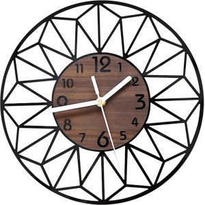 Horloge murale en bois acrylique 30 cm, silencieuse, sans tic-tac, pour salon, chambre, cuisine, bureau, grande horloge murale en bois, moderne, vintage, classique - Neuf