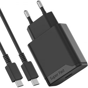 25W Chargeur Rapide Compatible Avec Samsung Galaxy S24 Fe S23 S22 S21 S25 S20 A22 A06 A05 A16 A15 A56 A55 A54 A36 A34, T&eacute;l&eacute;phone Prise Secteur Usb C Adapteur Avec C&acirc;ble 1.5M[Z2721] - Neuf