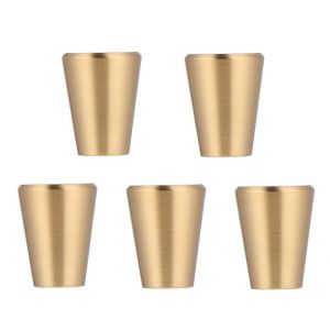 Lot de 5 boutons de tiroir et d'armoire en cuivre &agrave; un seul trou - Neuf