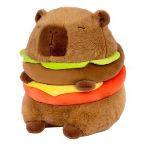 Peluche De Hamburger Capybara R&eacute;aliste, Jouet En D'oreiller Mignon, Poup&eacute;e Nourriture Doux - Neuf