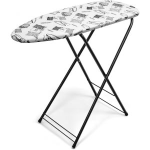MEVRONISSHOP-Planche &agrave; Repasser compacte et Facile &agrave; Ranger, Planche &agrave; Repasser Moyenne, Housse r&eacute;sistante &agrave; la Chaleur avec Coussinet en Feutre &eacute;pais, 33 x 89 cm, Blanc - Neuf