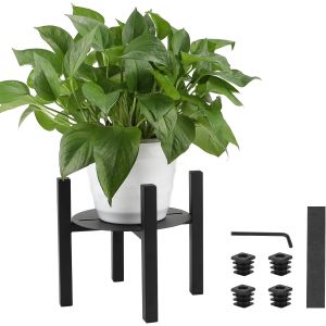Nouvelhorizonstore-Support Pour Plantes R&eacute;glable, Support Pour Fleurs, Hauteur 21cm Support Pour Pots De Fleurs En M&eacute;tal, Tabouret Pour Fleurs, Tabouret Pour Plantes Avec Plateau De 24 &Agrave; 36 Cm De Dia - Neuf