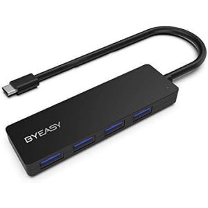 KAL-Hub Usb C Vers Usb 3.0 Avec 4 Ports, R&eacute;partiteur Usb C Portable Ultra Fin Pour Macbook Pro 2018 2017, Imac, Google Chromebook Pixelbook, Xps, Samsung S9, S8 Et Plus (Noir) - Neuf