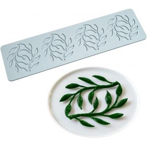 KAL-Moules Alimentaires En Silicone En Forme De Feuille Pour Chocolat, Bonbons, Fondant, Argile, Décoration De Gâteaux, Résine, Savon, Sucre (Feuille _ 27 X 7,3 X 0,3 Cm) - Neuf