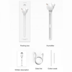 Humidificateur d'air USB LED,diffuseur silencieux Portable,purificateur de voiture,diffuseur d'ar&ocirc;me,brumisateur pour maison et bureau,Humidification d&eacute;tachable - Type White - Neuf