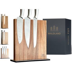 Bloc &Agrave; Couteaux De Qualit&eacute; Sup&eacute;rieure Sans Couteaux-Bloc &Agrave; Couteaux Magn&eacute;tique En Bois D'acacia &Eacute;l&eacute;gant Et Robuste-Porte-Couteaux Magn&eacute;tique Pour Couteaux-Bloc En Bois - Neuf