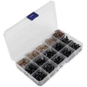 Yeux de s&eacute;curit&eacute; avec rondelles 150pcs Craft Doll Teddy Bear Toy Making Supplies 6mm 8mm 9mm 10mm 12mm - Neuf