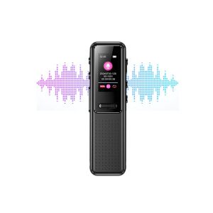 Enregistreur vocal num&eacute;rique avec r&eacute;duction du bruit, 32 Go, activation vocale, chargement USB, pour les cours et les r&eacute;unions - Neuf