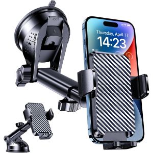 Support Telephone Voiture [Super Ventouse] Porte Telephone Voiture Ventouse Accessoire Voiture Rotatif &iquest;&iquest; 360 degr&iquest;&iquest;s Accroche Voiture Pare-Brise Tableau de Bord pour Accessoires auto Figurines - Neuf