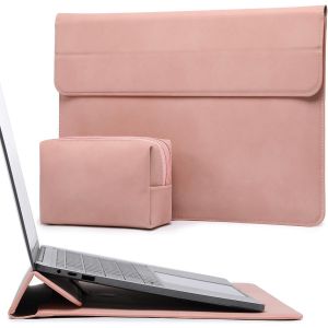 13,3-14 Pouces Housses Ordinateur Portable Sacoche avec Fonction Stand pour MacBook Pro 14 M4/M3/M2/M1 Pro/Max 2025-2021,MacBook Pro/Air 13,3,13,5-13,8 Surface Laptop,HP Envy 13,Rose - Neuf