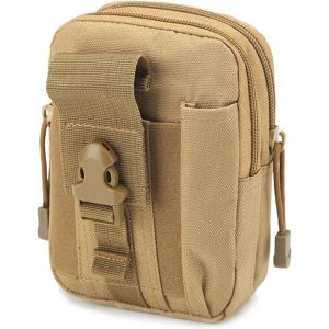Tianyi-Sac Tactique Ceinture Sacoche Ceinture Poche Molle Gadget Edc Pochette Militaire Pour Téléphone Randonnée Cyclisme Sport (Kaki) - Neuf