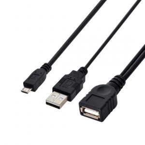 C&acirc;ble Micro Usb Otg Avec Port D'Alimentation U2013 Chargez Et Connectez En D&eacute;placement[Z582] - Neuf