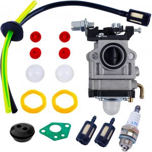 KAL-Kit De Carburateur Pour Débroussailleuse 15 Pièces Kit D'Accessoires Pour Carburateur, Bougie D'Allumage, Tuyau D'Huile, Filtre À Carburant Et Plus Encore Kit De Carburateur De Tondeuse - Neuf