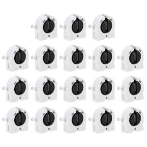 Kal-Support De Lumière Fluorescente, 18 Pcs G13 Base De Lampe Douille De Tube Fluorescent Led, 500v Remplacement Du Support De Lampe De Type Tournant Non Shunté, 26x32x13mm - Neuf