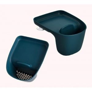 Caddy d'évier avec ventouse,Organisateurs d'évier pour cuisine,Porte-éponge Porte-tampon de récurage - Neuf