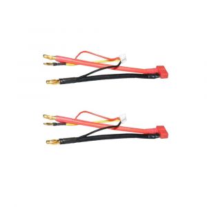 2 pièces Connecteur Femelle Prise Deans T à Connecteur Mâle Fiche Banane 4.0mm 4mm avec Câble Balance 2S Lipo JST-XH - Neuf