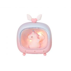 Lampe De Chevet Licorne En R&eacute;sine Pour Chambre D'enfant - Neuf