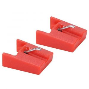 Tourne-Disque Aiguille Saphir À Pointe En Céramique Aiguille Remplacement De La Pointe Du Stylet Pour Platine Phonographique Compatible Avec Les Tourne-Disques Crosley Fisher Ion Otto Rouge Pack De 2 - Neuf