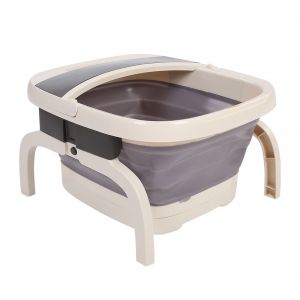 Bain de pieds pliable et massant, chauffant, avec bulles, pour pedicure automatique, portable, prise UE 110-220 V - Neuf