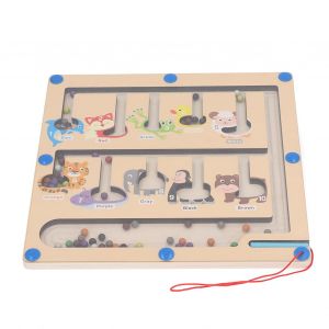 Labyrinthe Magnétique En Bois Pour Enfants, Jeu De Puzzle, De Comptage Et De Correspondance Des Couleurs Et Des Nombres, Idéal Pour L'éducation Précoce - Neuf
