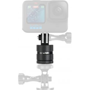 Adaptateur Tr&eacute;pied Pour Gopro, 360 Degr&eacute;s Supports En Alliage D'Aluminium Pour Hero 12/11/10/9/8/7/6/5/4/3 Cam&eacute;ras D'Action - Neuf