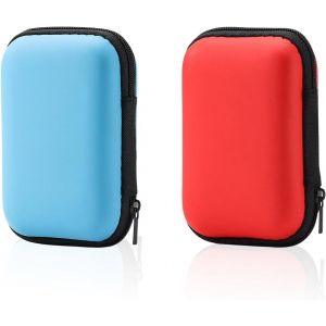 Mdy-2 Pcs Jeux De Carte Boite Rangement Carte Pour Uno, Petite Boite De Rangement Pour Jeux De Cartes, Lecteur Mp4 Etui,Boitier Disque Dur Externe(Bleu Et Rouge) - Neuf