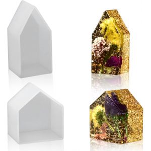 2 Pieces Resin Epoxy Mould, Resin Mould, Silicone Epoxy Resin Mould, Resin Molds Kit, Large Diy Resin Moulds For Diy Resin Art, Crystal Gift, Silicone Resin Mould - Neuf