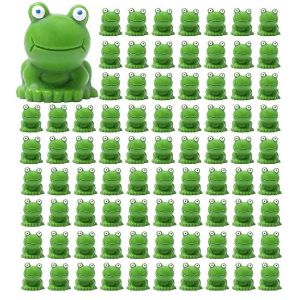 Mini grenouilles 100 Pack,Mini grenouille jardin d&eacute;cor,Figurines grenouille verte - Neuf