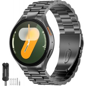 No Gap Bracelet Compatible Avec Samsung Galaxy Watch 7 44mm 40mm/Watch 6 Classique 47mm/Watch 5 Pro,Homme Acier Métal Montre Smartwatch Band Pour Watch 7/Fe/6/5/4 46mm 45mm 43mm 42[Dai6281907] - Neuf